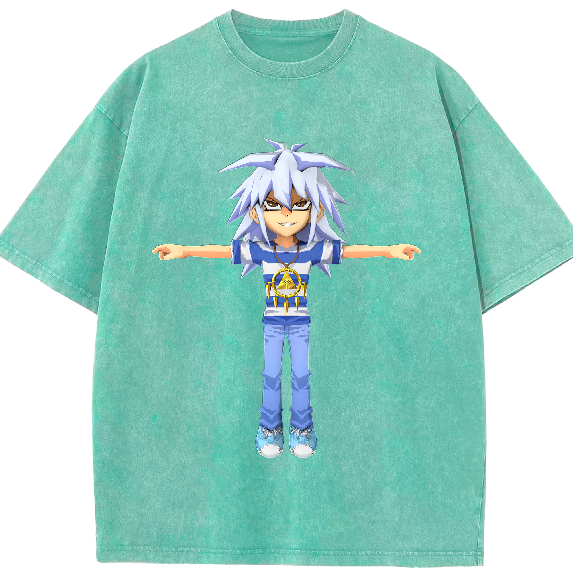 （画像用） 遊☆戯☆王 Yu-Gi-Oh! 綿100% ヴィンテージ風 半袖Tシャツ（フロントプリント）